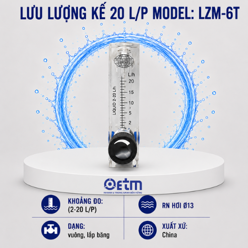 Lưu lượng kế 20 L/P Model: LZM-6T